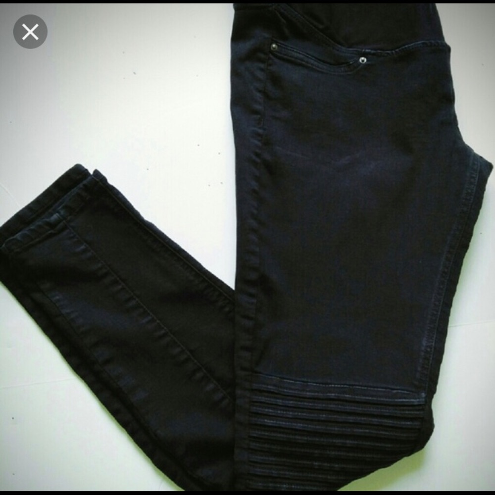 H&M black Moto skinnies (Maternity)